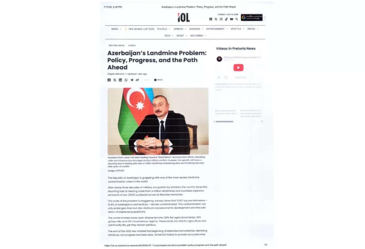 South African report details scale of Azerbaijan's landmine crisis