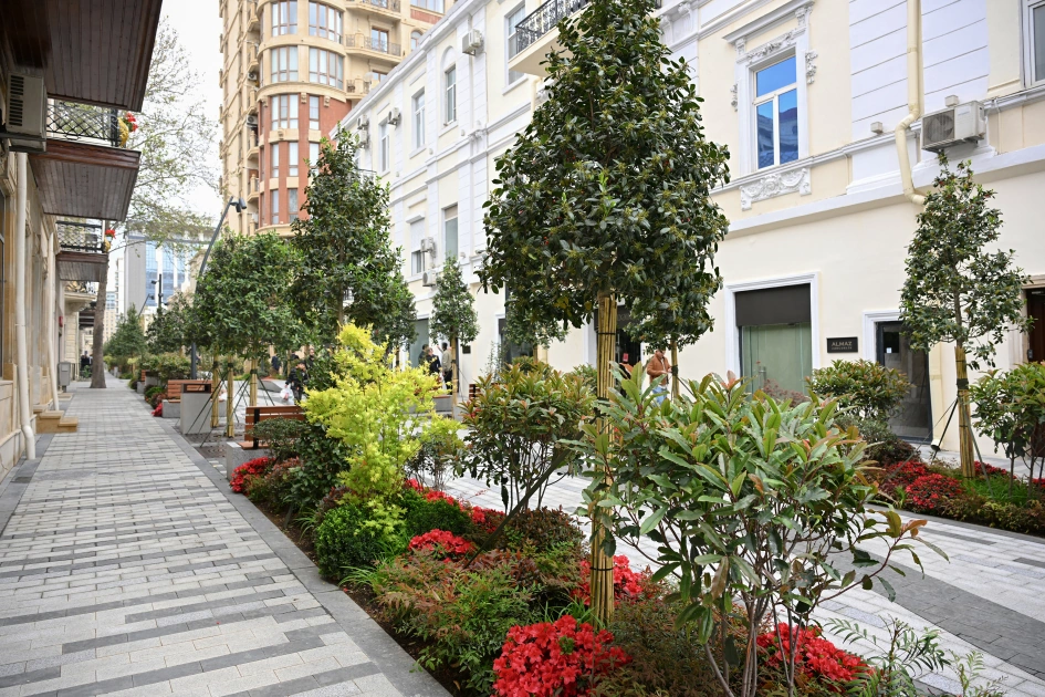 President Ilham Aliyev, First Lady Mehriban Aliyeva attend inauguration of Islam Safarli Street following reconstruction (PHOTO)