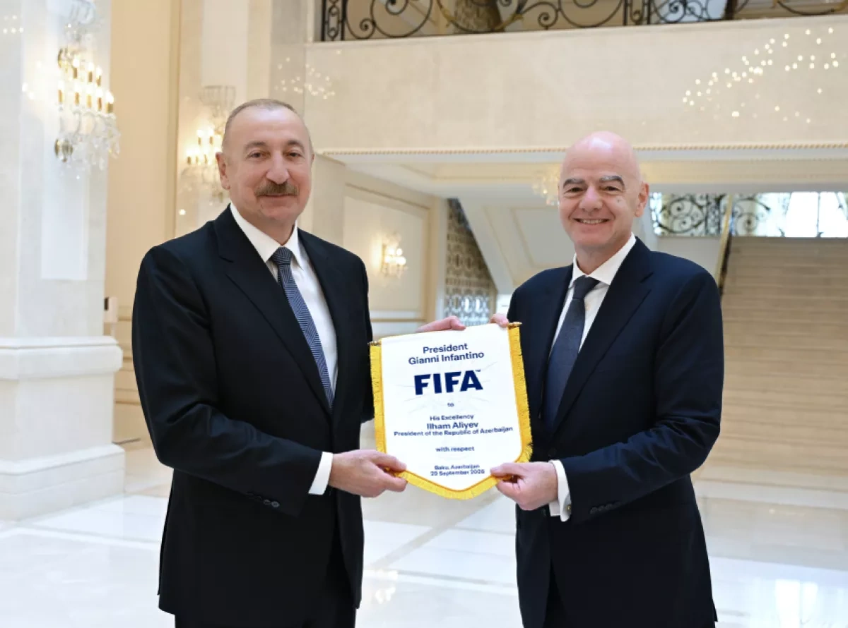 President Aliyev, FIFA chief focus on future of football in Azerbaijan PHOTO