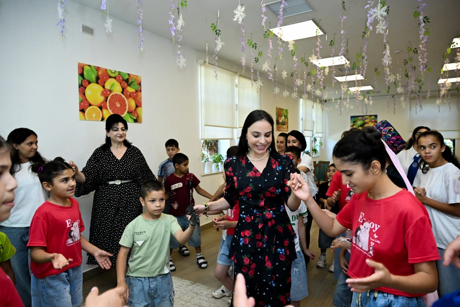Heydar Aliyev Foundation VP Leyla Aliyeva meets with residents of children's home in Sheki (PHOTO)