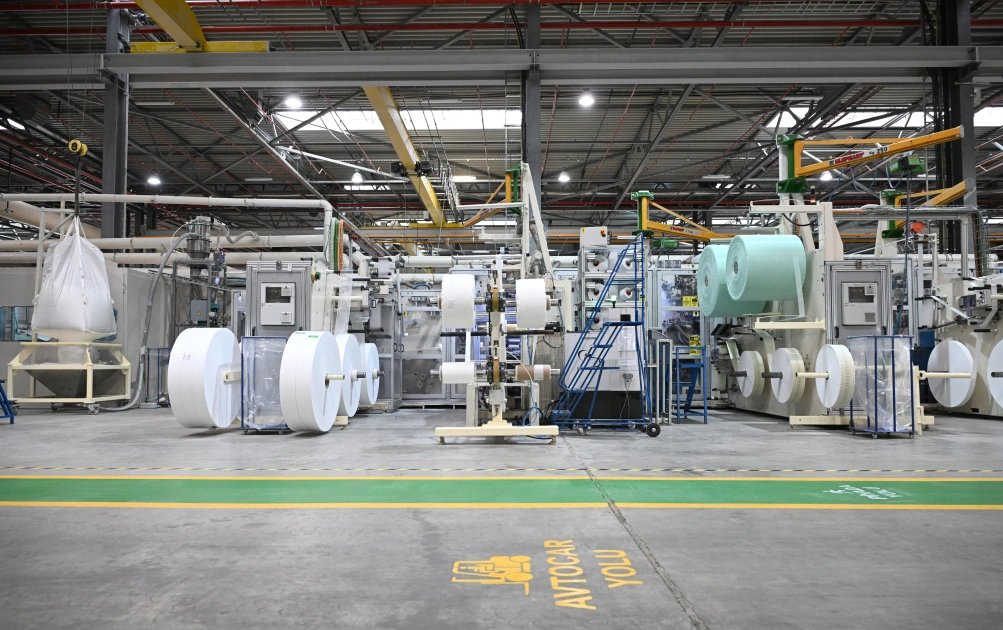 President Ilham Aliyev attends opening of paper and hygiene products manufacturing facility in Garadagh district (PHOTO)