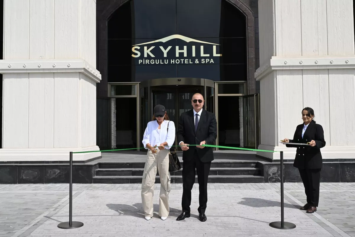 Azerbaijani leader, first lady attend Pirgulu Park hotel opening in Shamakhi PHOTO / UPDATED