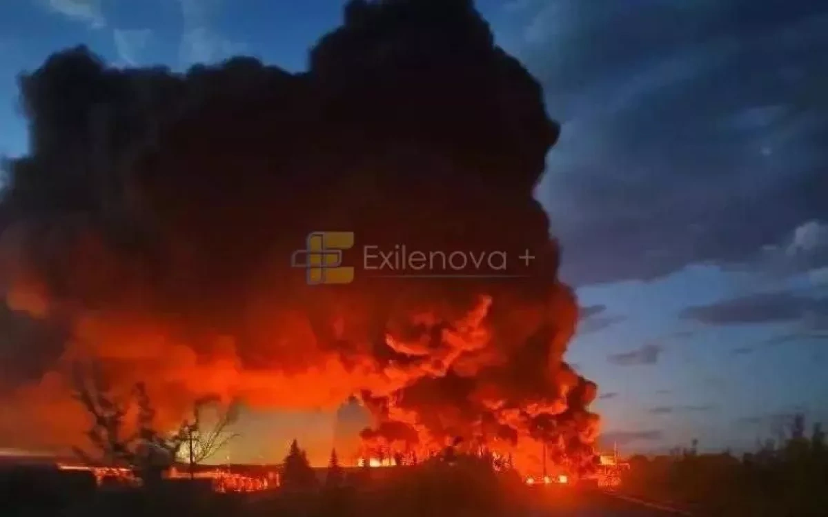 Fire engulfs oil depot in Russia’s Bashkortostan region, one injured PHOTO
