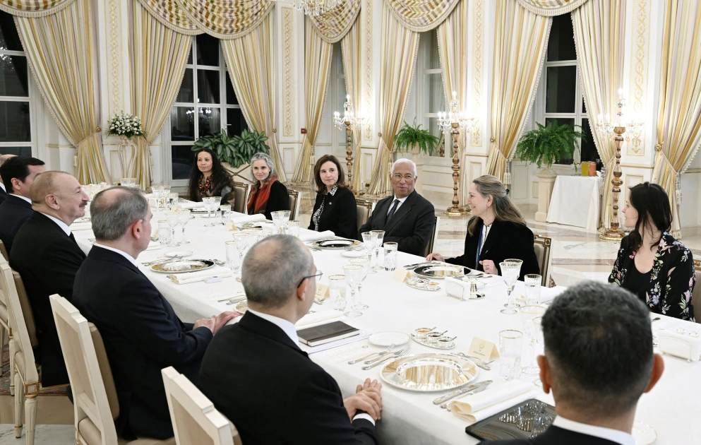 President Ilham Aliyev, President of European Council hold meeting in expanded format during official lunch (PHOTO)
