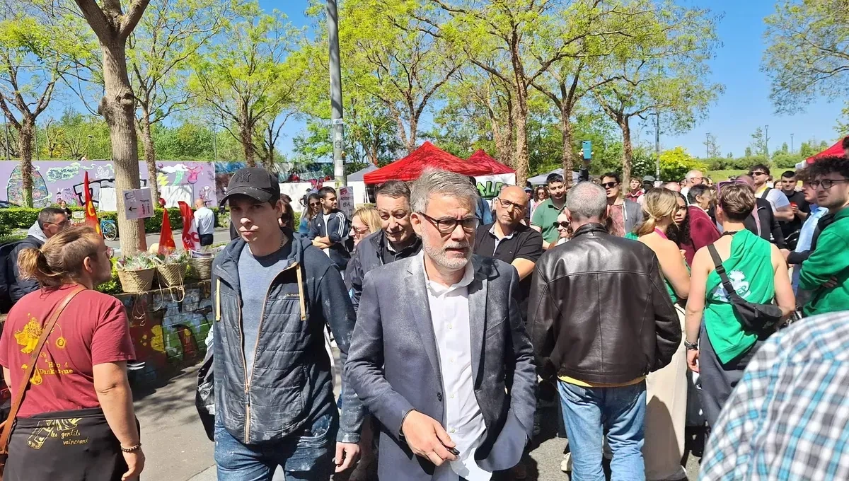 French socialist leader targeted in May day protest incident