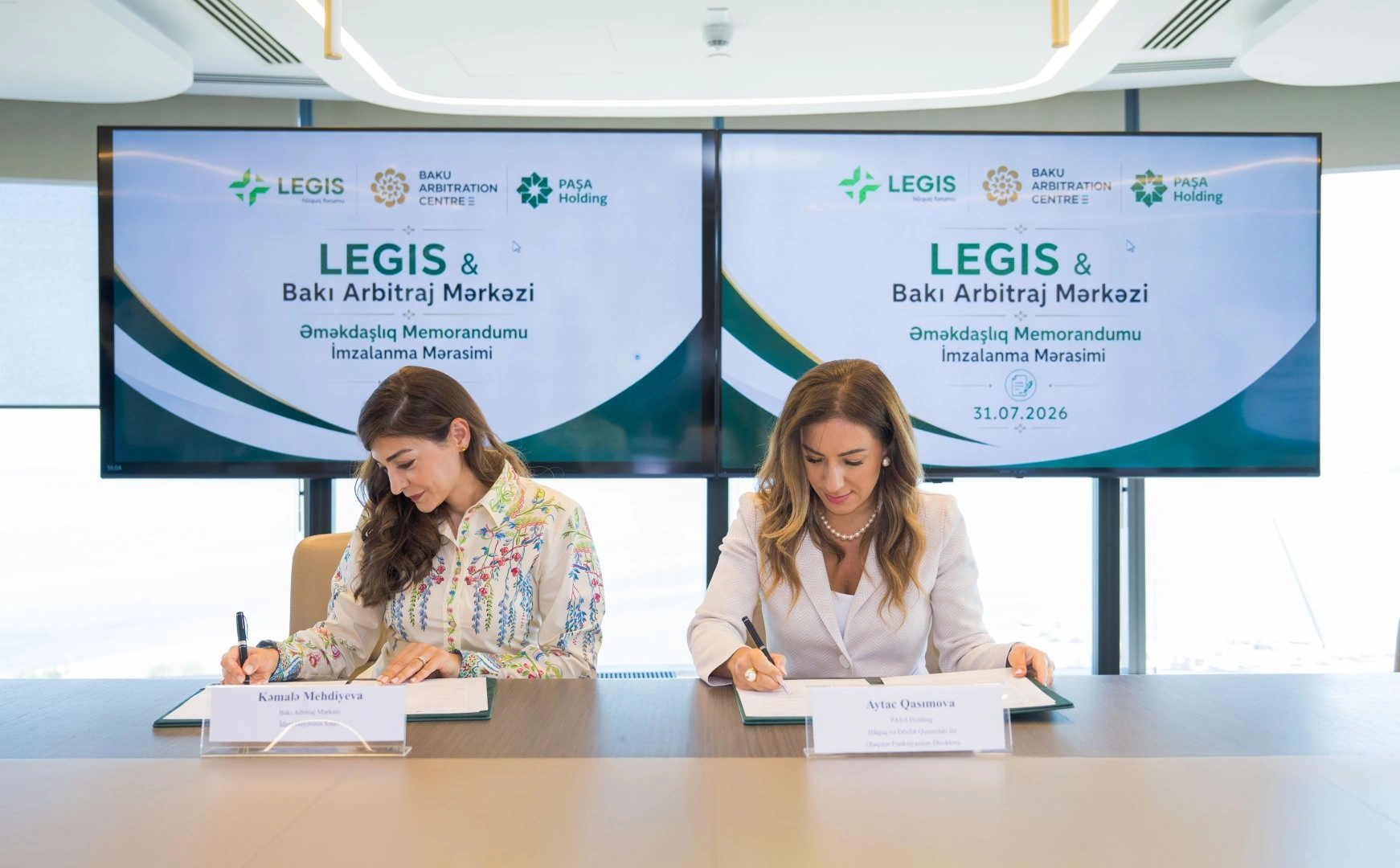 PASHA Holding and Baku Arbitration Center sign Memorandum of Cooperation for the LEGIS Legal Forum (PHOTO)