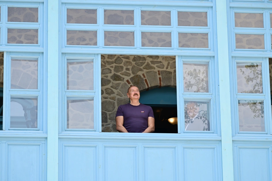President Ilham Aliyev attends opening ceremony of Sadigjan House in Shusha after restoration (PHOTO)