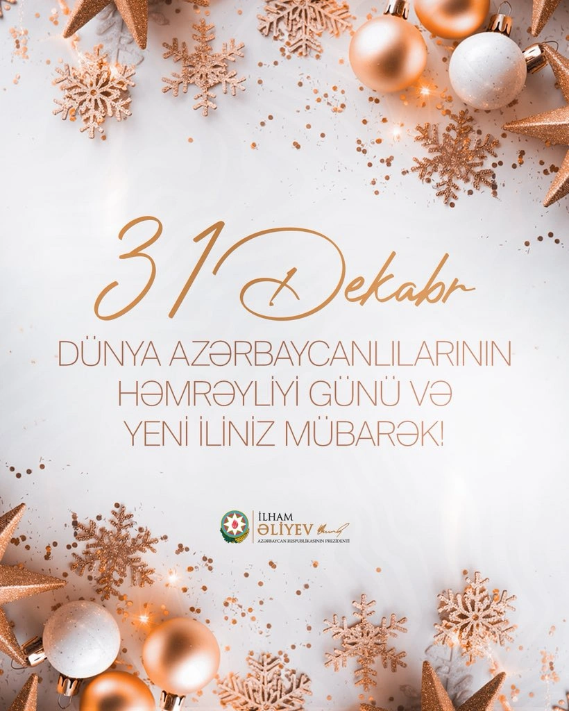 President Ilham Aliyev shares post on World Azerbaijanis Solidarity Day and New Year (PHOTO)