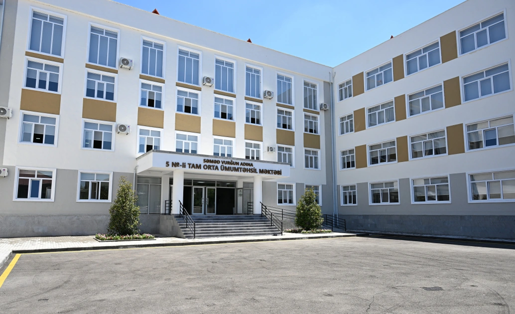 Leyla Aliyeva attends opening of new school building in Yevlakh (PHOTO)