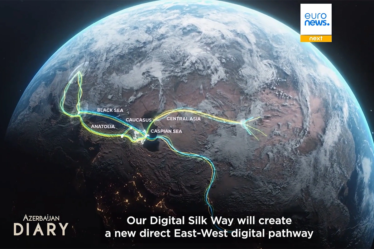 Euronews aired a special program on the Trans-Caspian Fiber-Optic Cable Line (VIDEO)