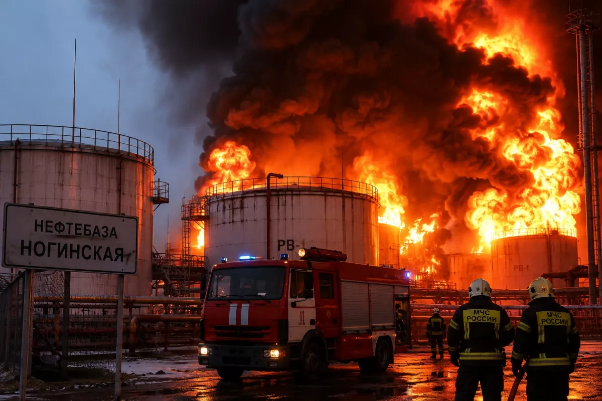 ASTRA: Oil depot catches fire in Moscow region after overnight attack PHOTO/VIDEO