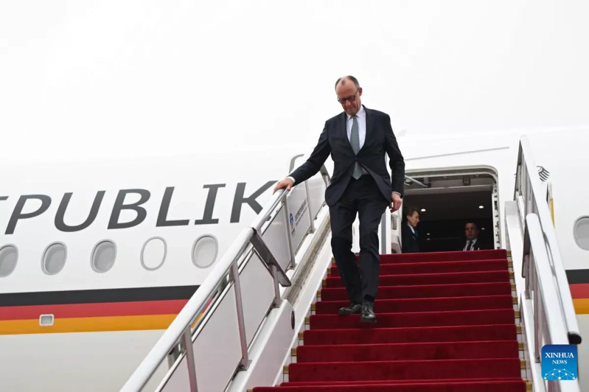 German Chancellor  Merz arrives in China for official visit PHOTO