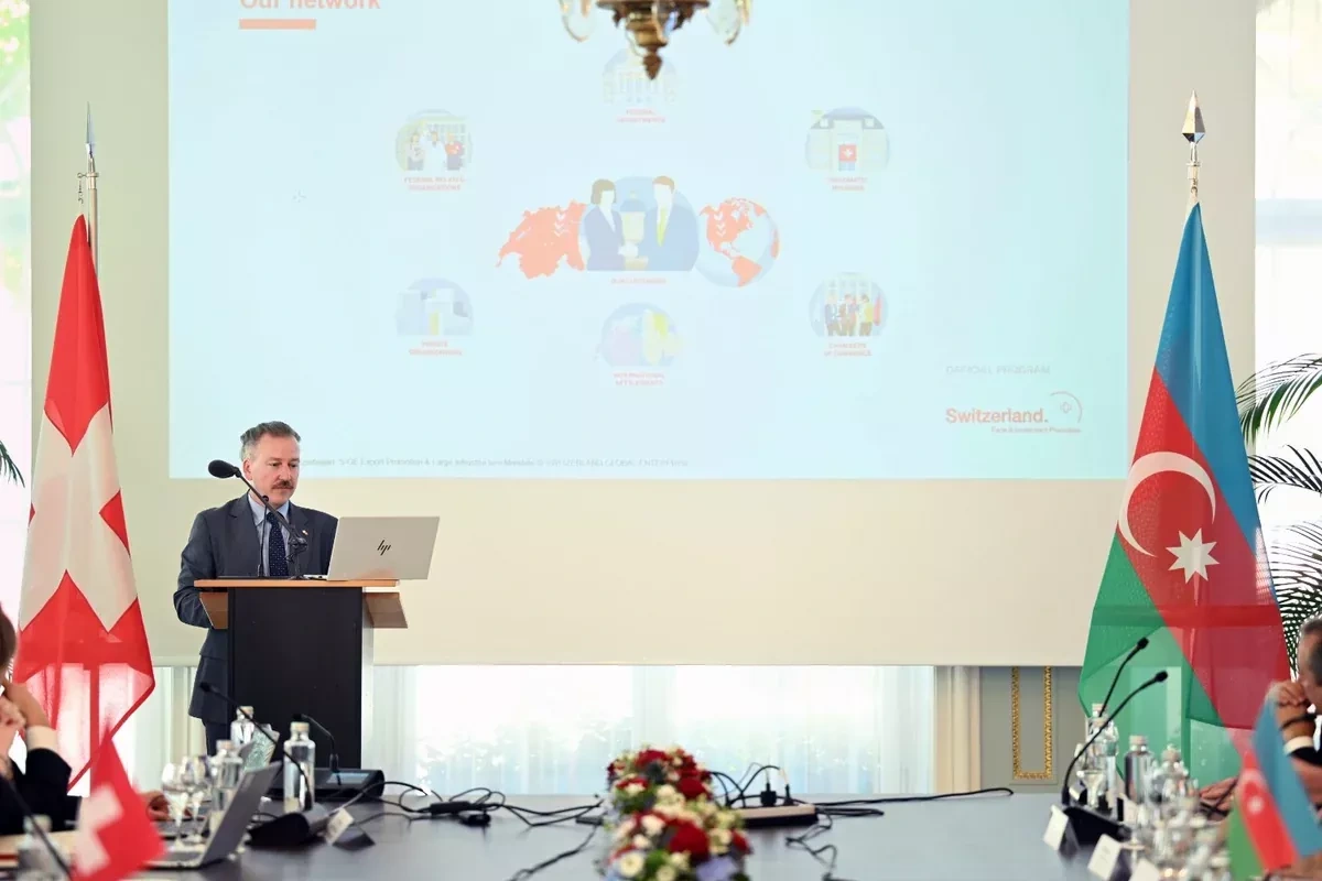 Azerbaijani minister presents investment opportunities to Swiss businesses PHOTO