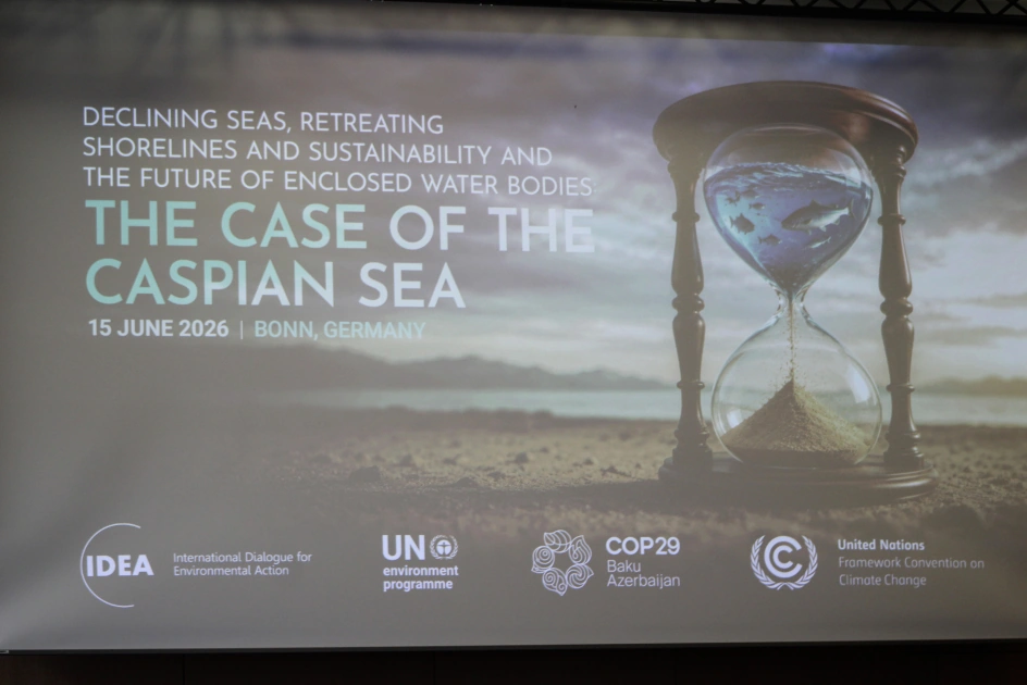 Leyla Aliyeva participates in Bonn discussion on environmental impact of Caspian Sea’s declining water level (PHOTO)