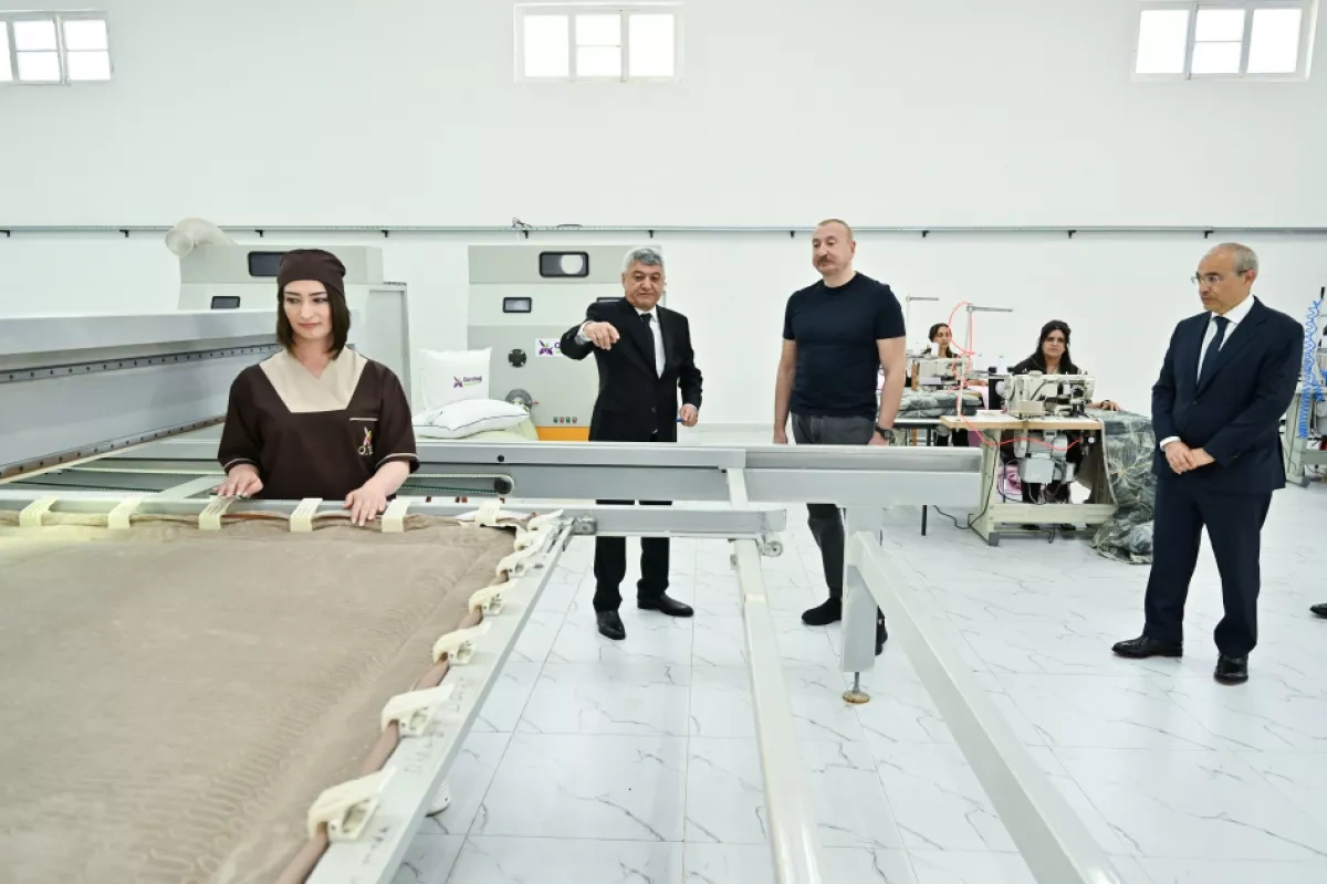 Azerbaijani president inaugurates “Garabagh Textile House” LLC in Khojaly PHOTO