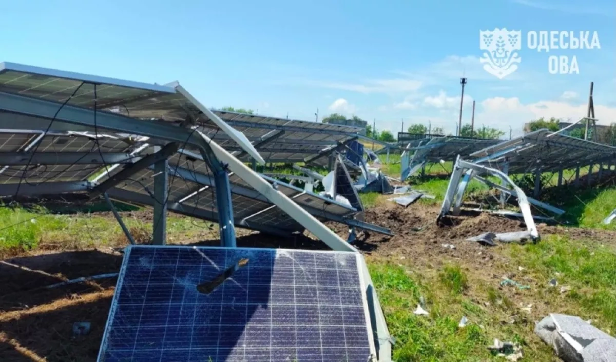 Russian missile strike damages houses, solar facility in Ukraine's Odesa PHOTO