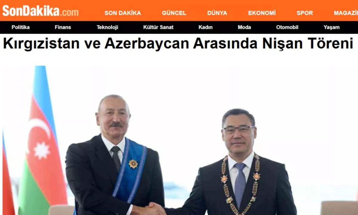 Turkish media spotlight Azerbaijani president's Kyrgyzstan visit PHOTO