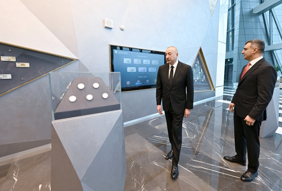 President Ilham Aliyev attends opening of new building of Central Bank (PHOTO)