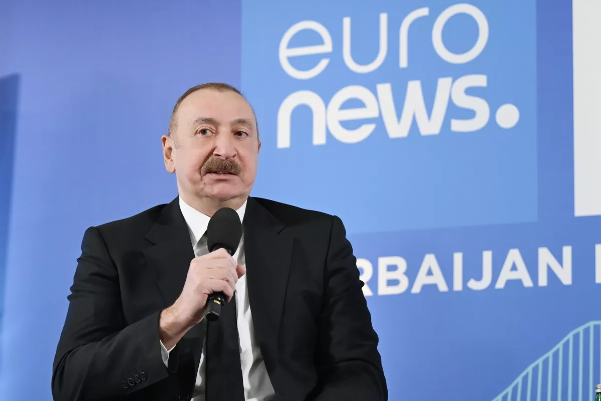 Azerbaijan's president sits for Euronews interview in Davos PHOTO