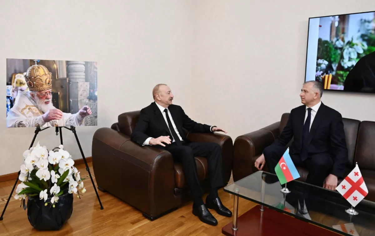 Azerbaijani president visits Georgian embassy to condole Patriarch Ilia II’s passing PHOTO