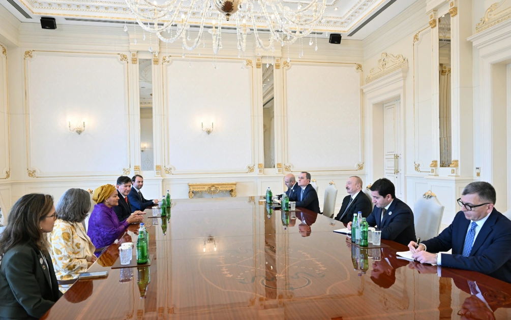 President Ilham Aliyev receives UN Deputy Secretary-General (PHOTO)