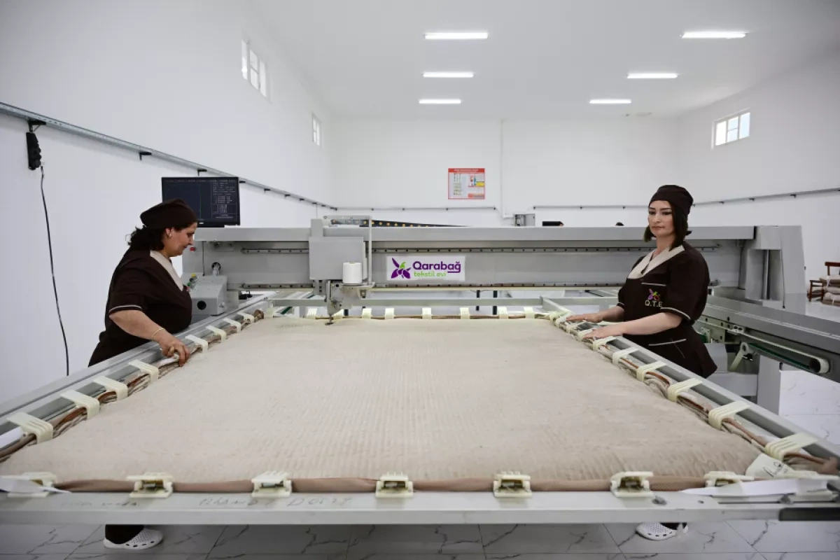 Azerbaijani president inaugurates “Garabagh Textile House” LLC in Khojaly PHOTO