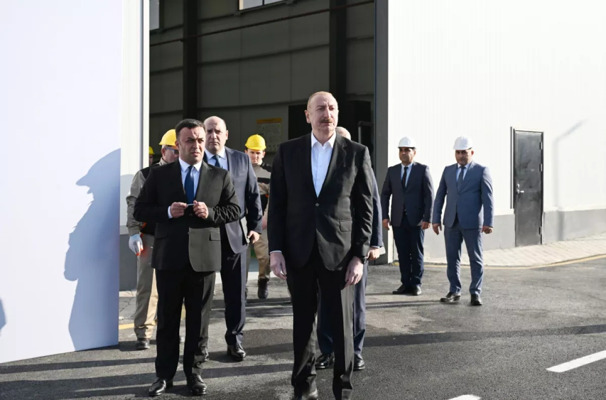 Azerbaijani president reviews new industrial projects in Aghdam PHOTO / Updated