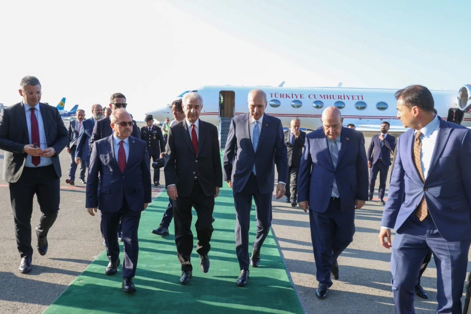 Speaker of Turkish Grand National Assembly arrives in Azerbaijan on working visit (PHOTO)