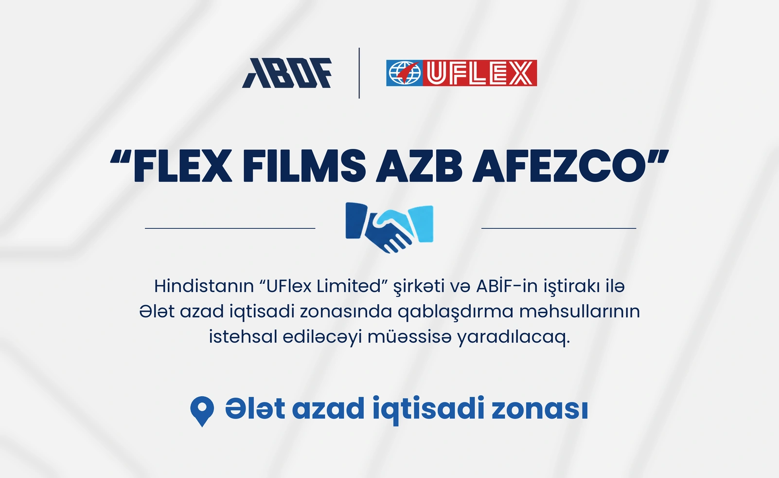 Indian UFlex Limited set to build $118M plant in Azerbaijan's Alat (PHOTO)