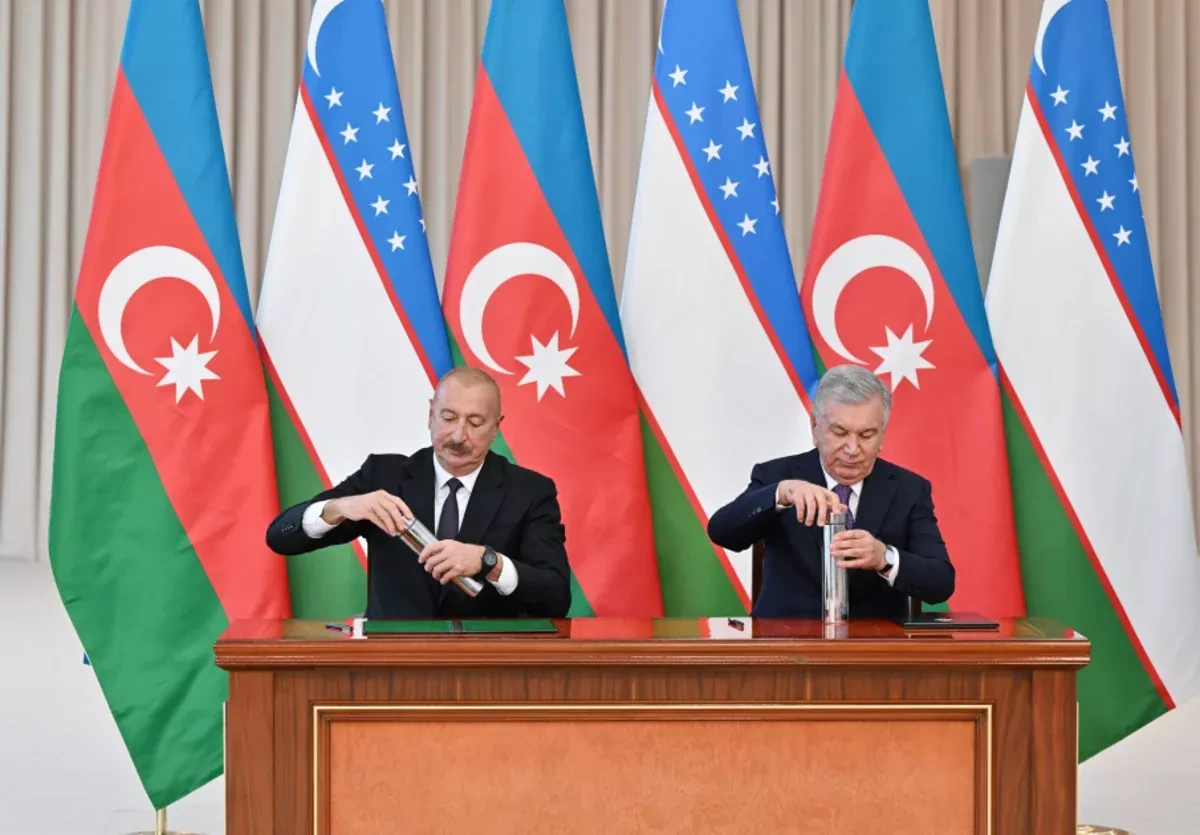 Aliyev, Mirziyoyev lay foundation of Azerbaijan Park in New Tashkent PHOTO