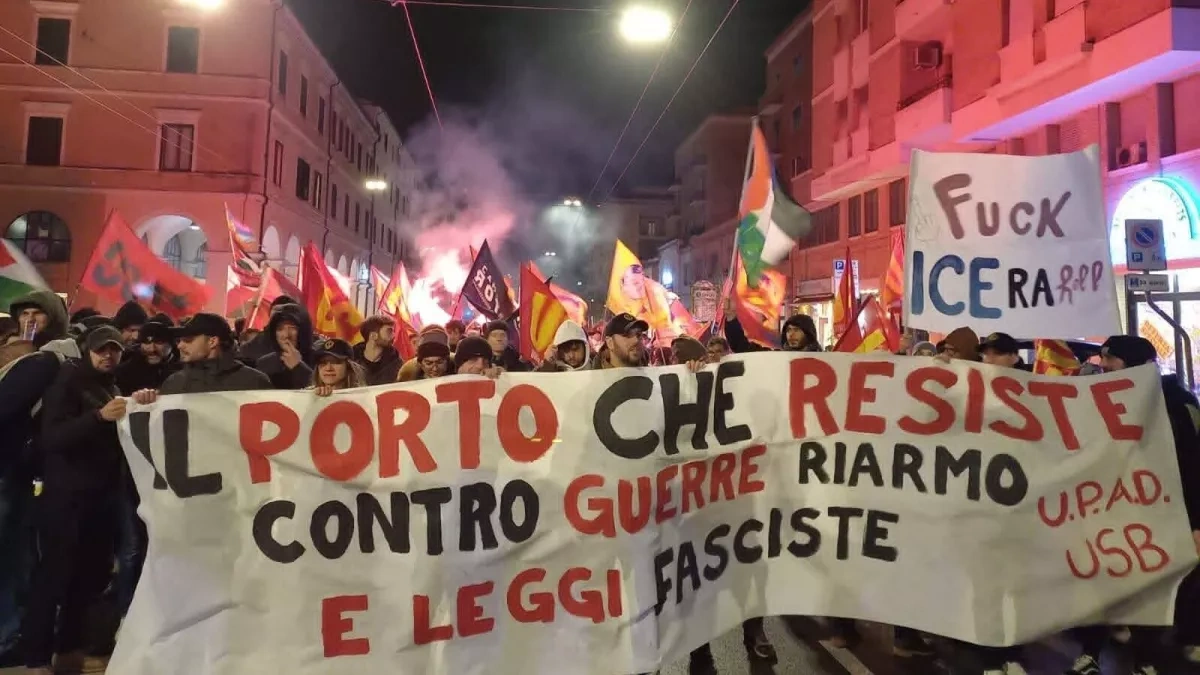 Mediterranean port unions rally against war-economy funding PHOTO