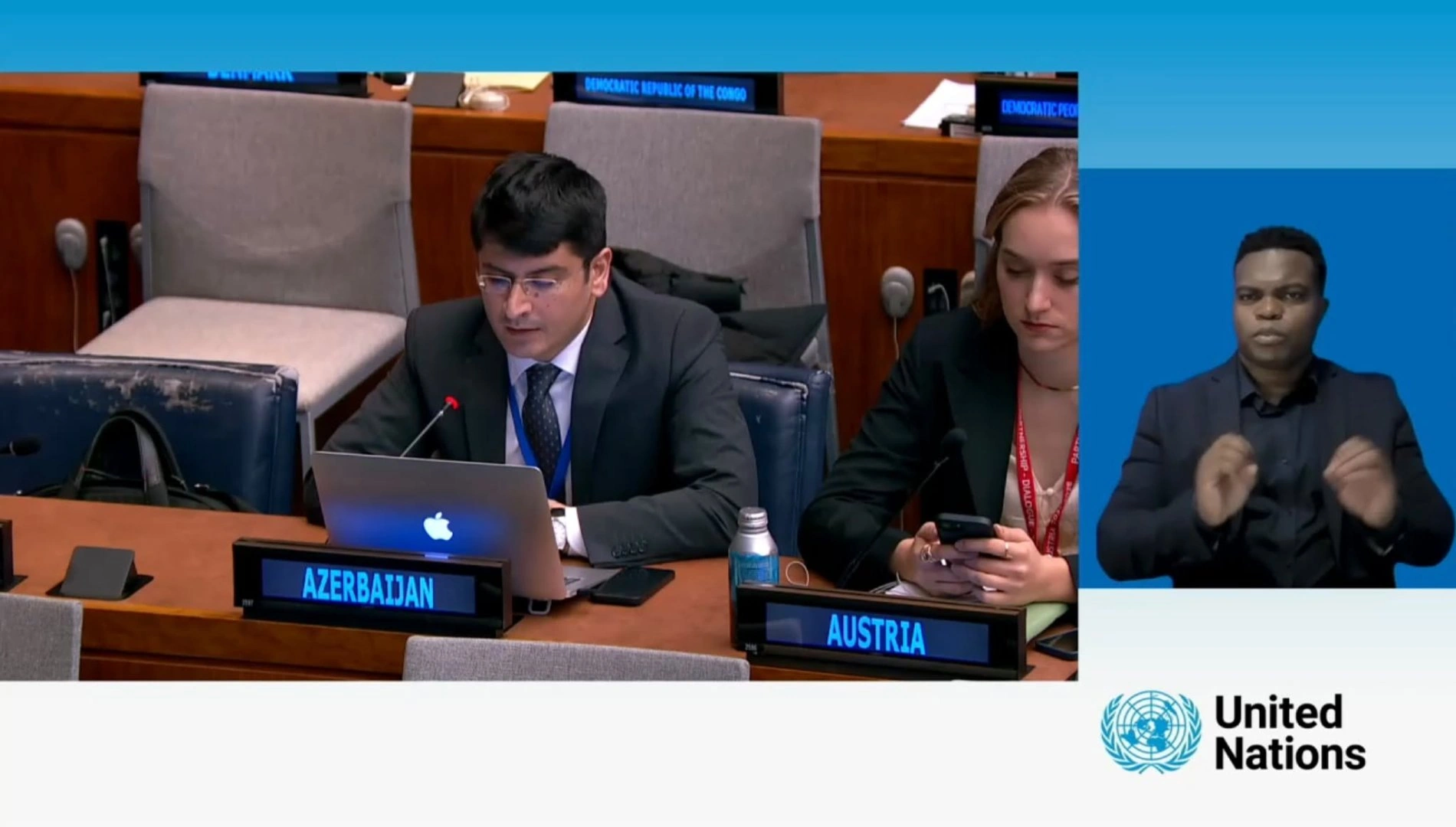 Azerbaijan highlights hisability rights reforms and mine victims at the UN