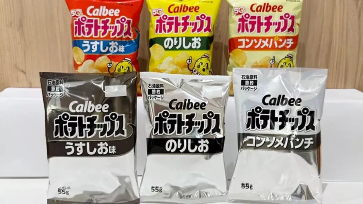 Calbee switches to monochrome packaging as Iran conflict hits ink supplies