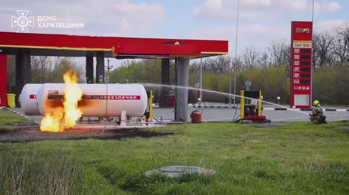 Russian drones hit multiple gas stations in Kharkiv