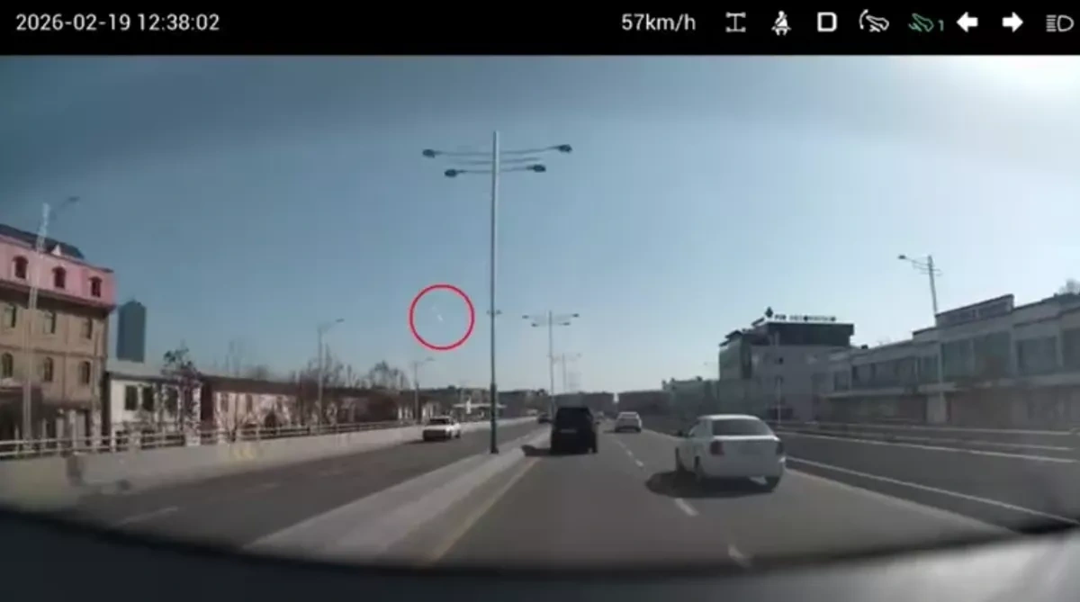 Unidentified object sparks bright flash, tremor, smoke in Uzbekistan PHOTO