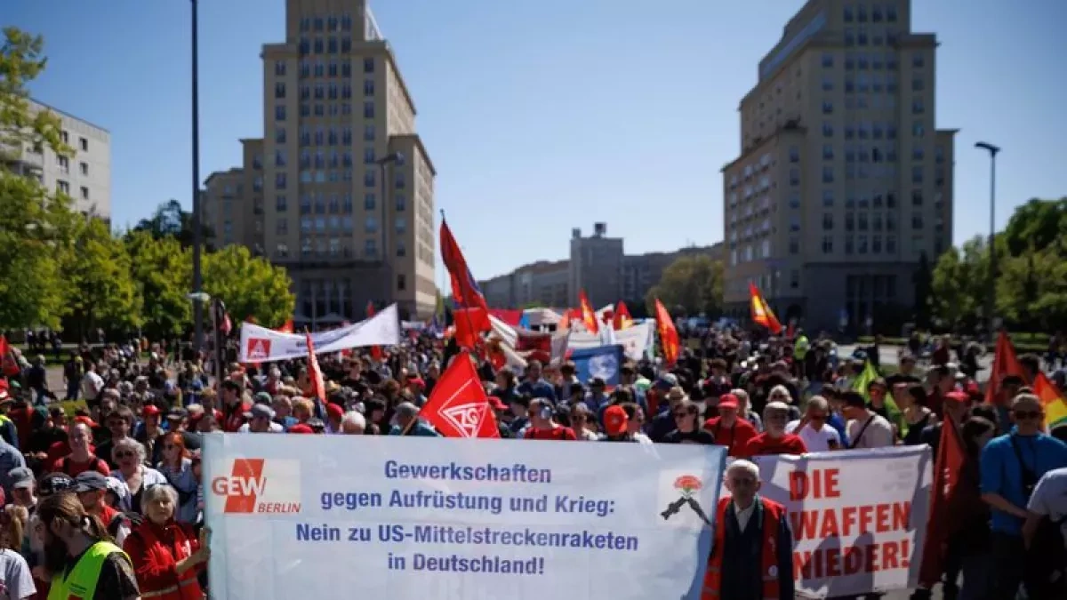German trade unions protest planned pension reforms