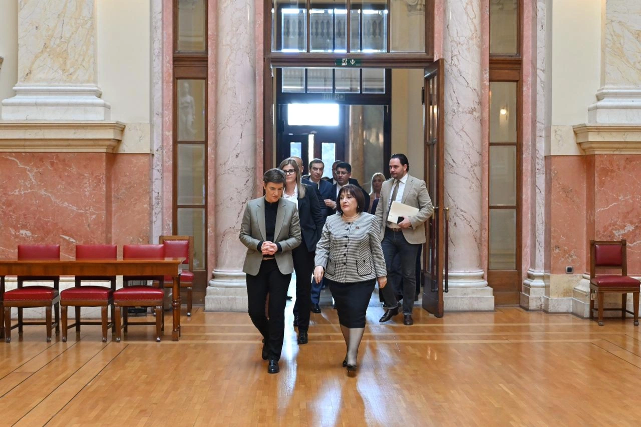 Speaker of Azerbaijani Parliament meets President of Serbian National Assembly in Belgrade (PHOTO)