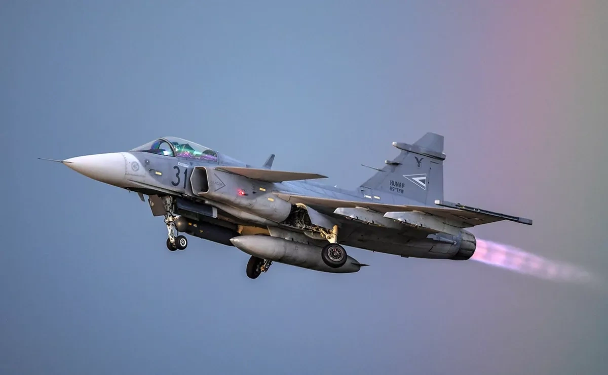 Hungarian Gripen fighter jet crashes, pilot ejects safely