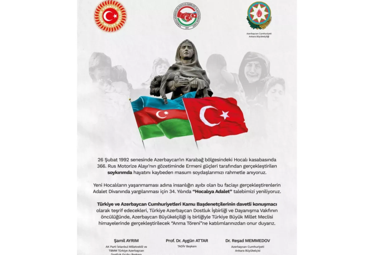 Türkiye to host event commemorating Khojaly genocide victims