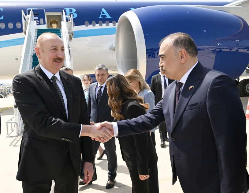 President Ilham Aliyev arrives in Türkiye for working visit (PHOTO)
