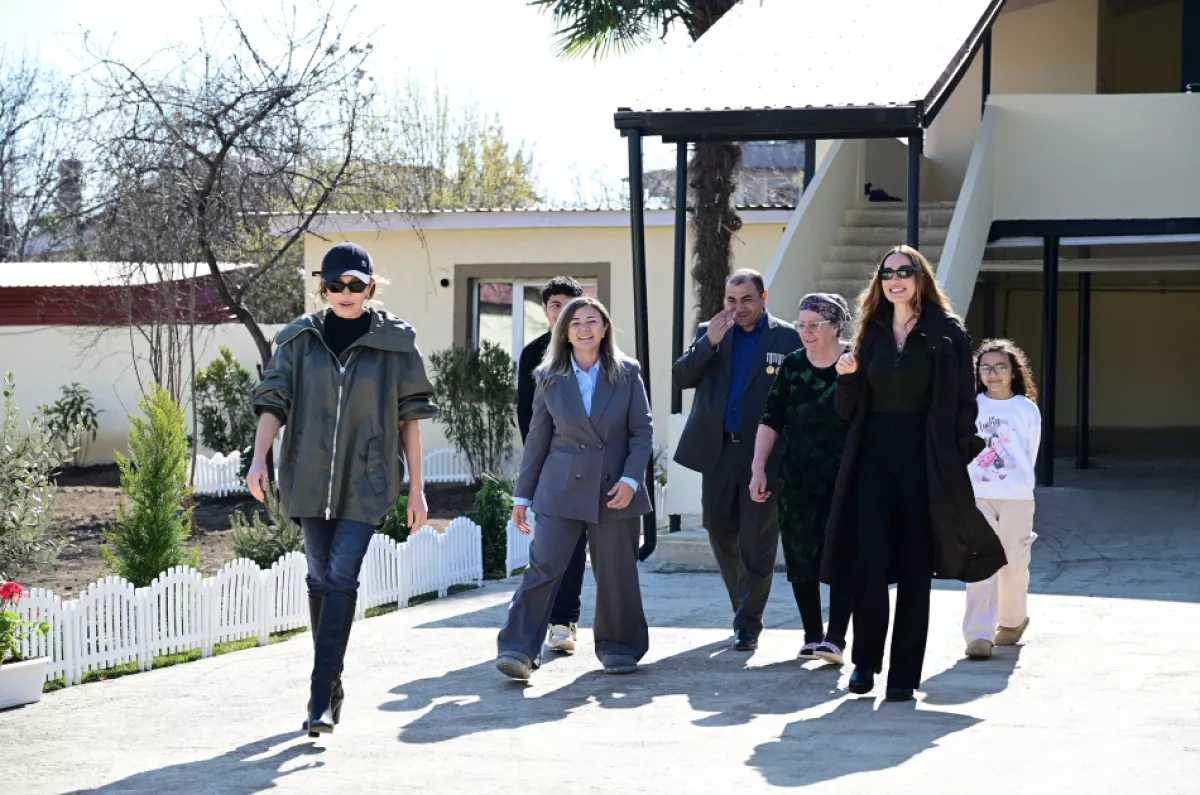 Azerbaijani president inspects reconstruction in Khanabad village of Khojaly district PHOTO