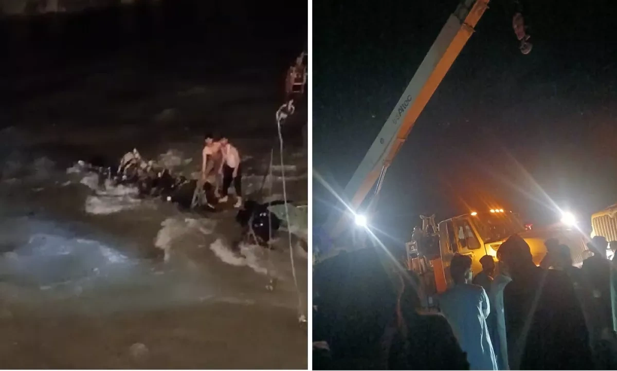 Truck carrying Afghan returnees plunges into river, leaving four dead PHOTO