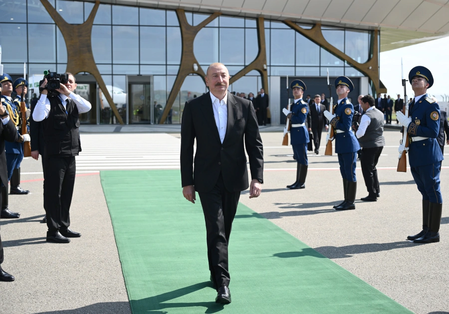 President of Turkmenistan Serdar Berdimuhamedov arrives in Fuzuli district (PHOTO)