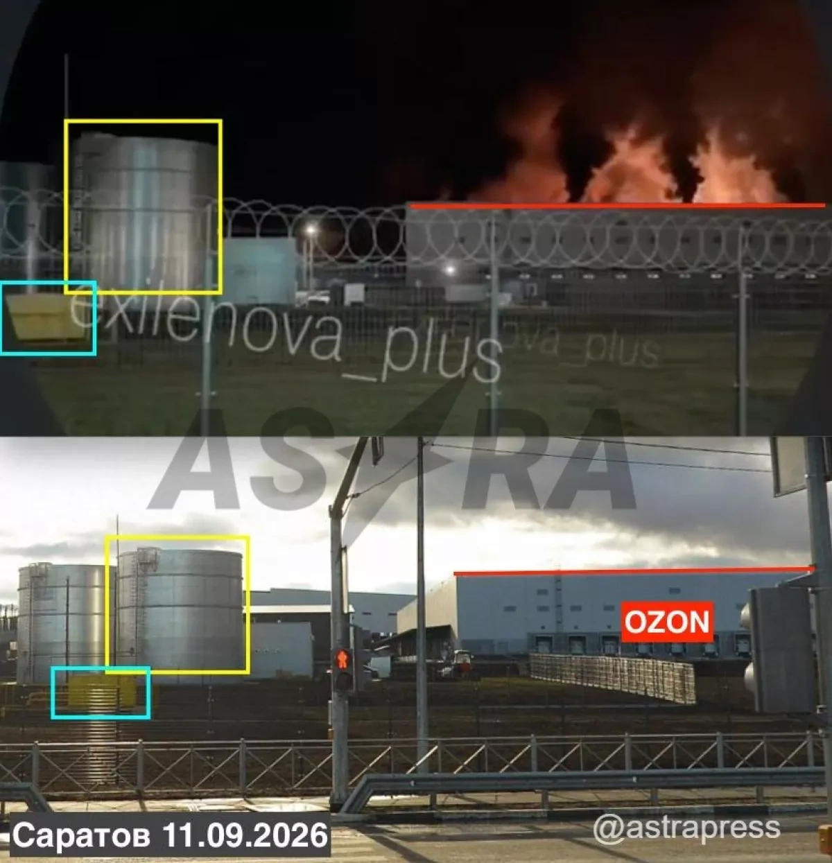 ASTRA: Fire breaks out at Ozon facility in Russia’s Saratov after drone attack PHOTO / VIDEO