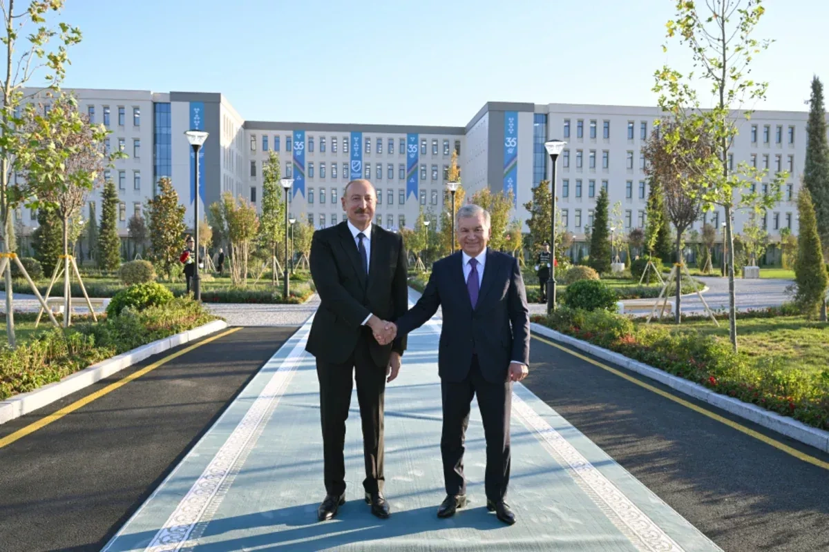 Azerbaijani, Uzbek leaders open Nizami Ganjavi National Pedagogical University in Tashkent PHOTO