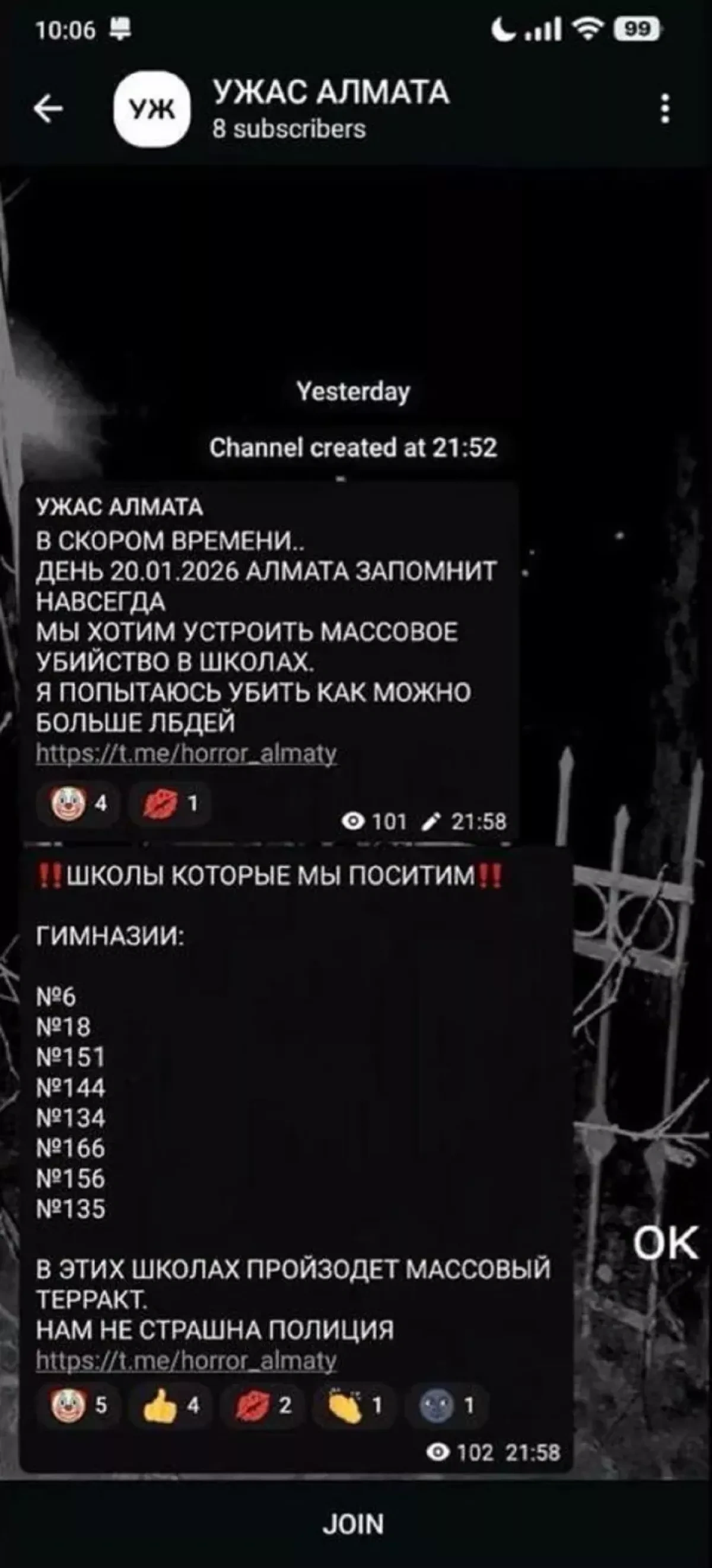 Unknown actors issue terror threats against schools in Kazakhstan PHOTO