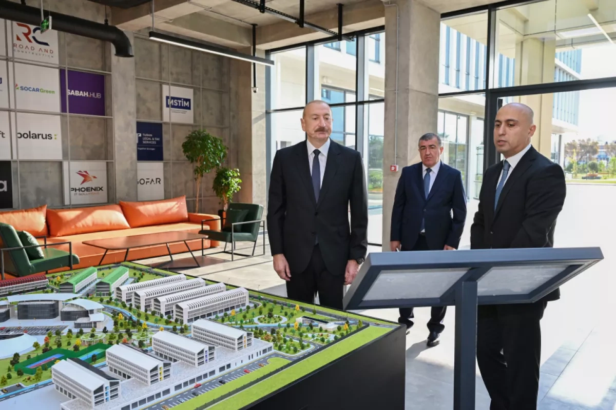 Azerbaijani president opens first phase of SABAH.city innovation campus PHOTO