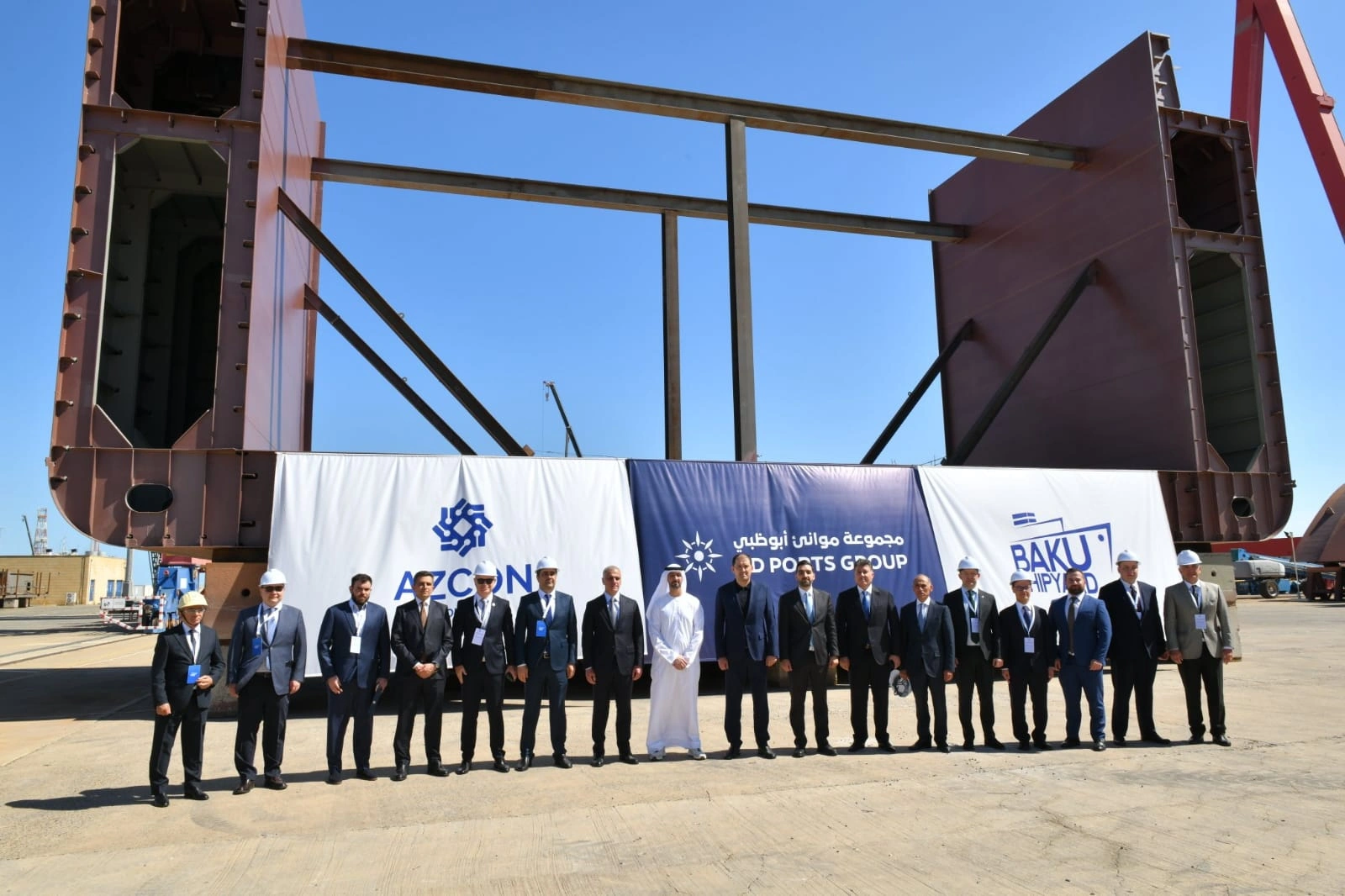 Baku Shipyard marks keel laying of first container ship for Caspian operations (PHOTO)