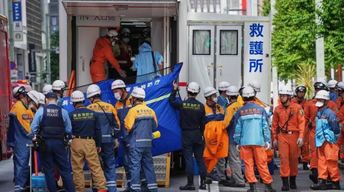 Gas leak suspected in shopping mall blast following earthquake in Japan