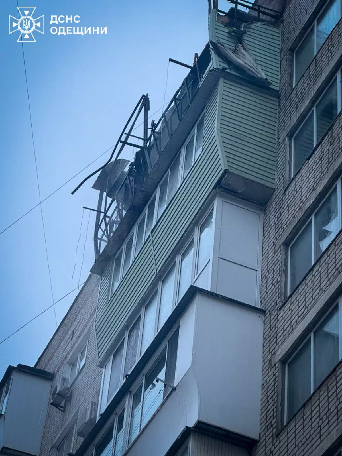 Russian strike damages apartment building, energy facility in Odesa PHOTO/VIDEO